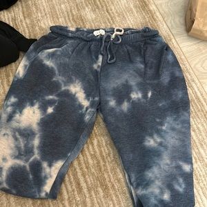 Blue tie dye sweats